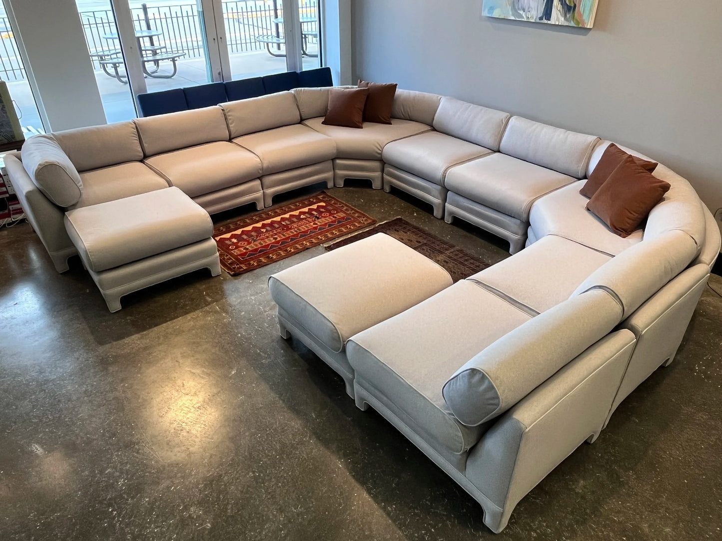 Milo Baughman Thayer Coggin Style Directional U Shaped Sectional