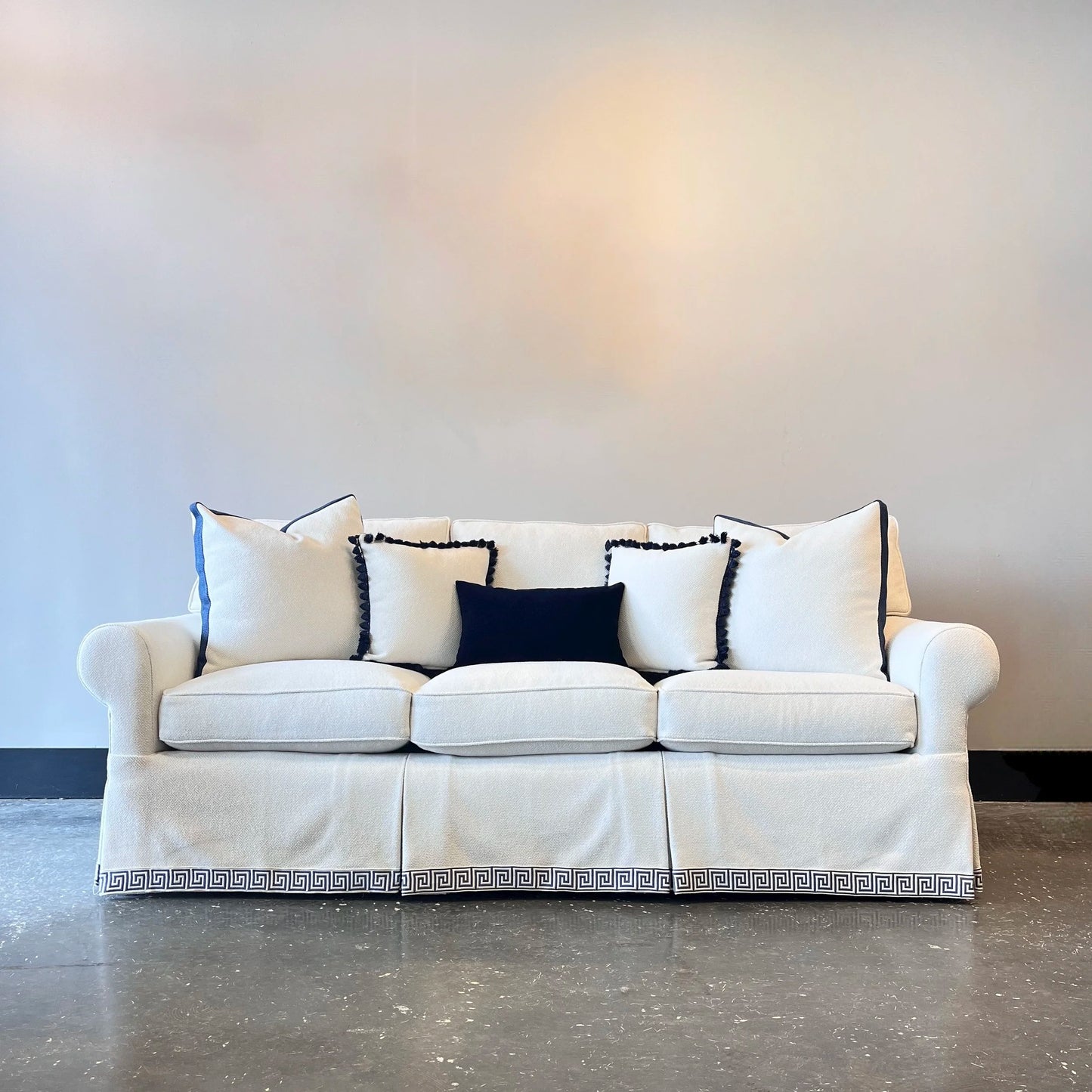 Navy Trim Sofa