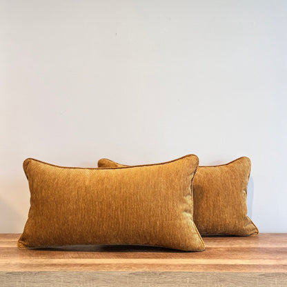 Brass Corduroy Lumbar Pillow