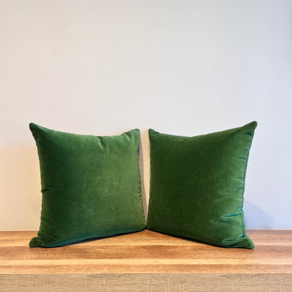 Emerald Velvet Throw Pillow