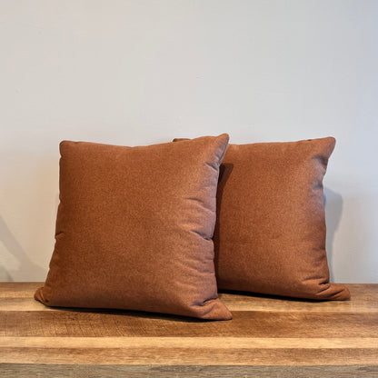Nutmeg Velvet Throw Pillow