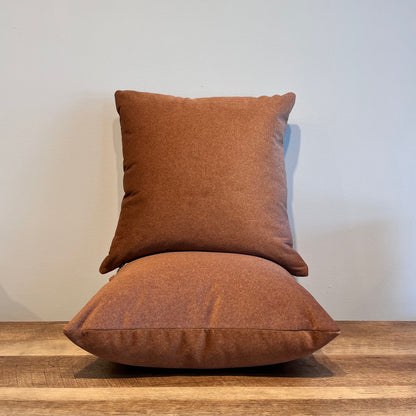 Nutmeg Velvet Throw Pillow
