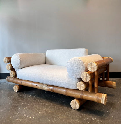 Bamboo Loveseat Sofa