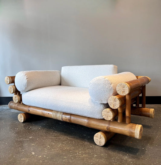 Bamboo Loveseat Sofa