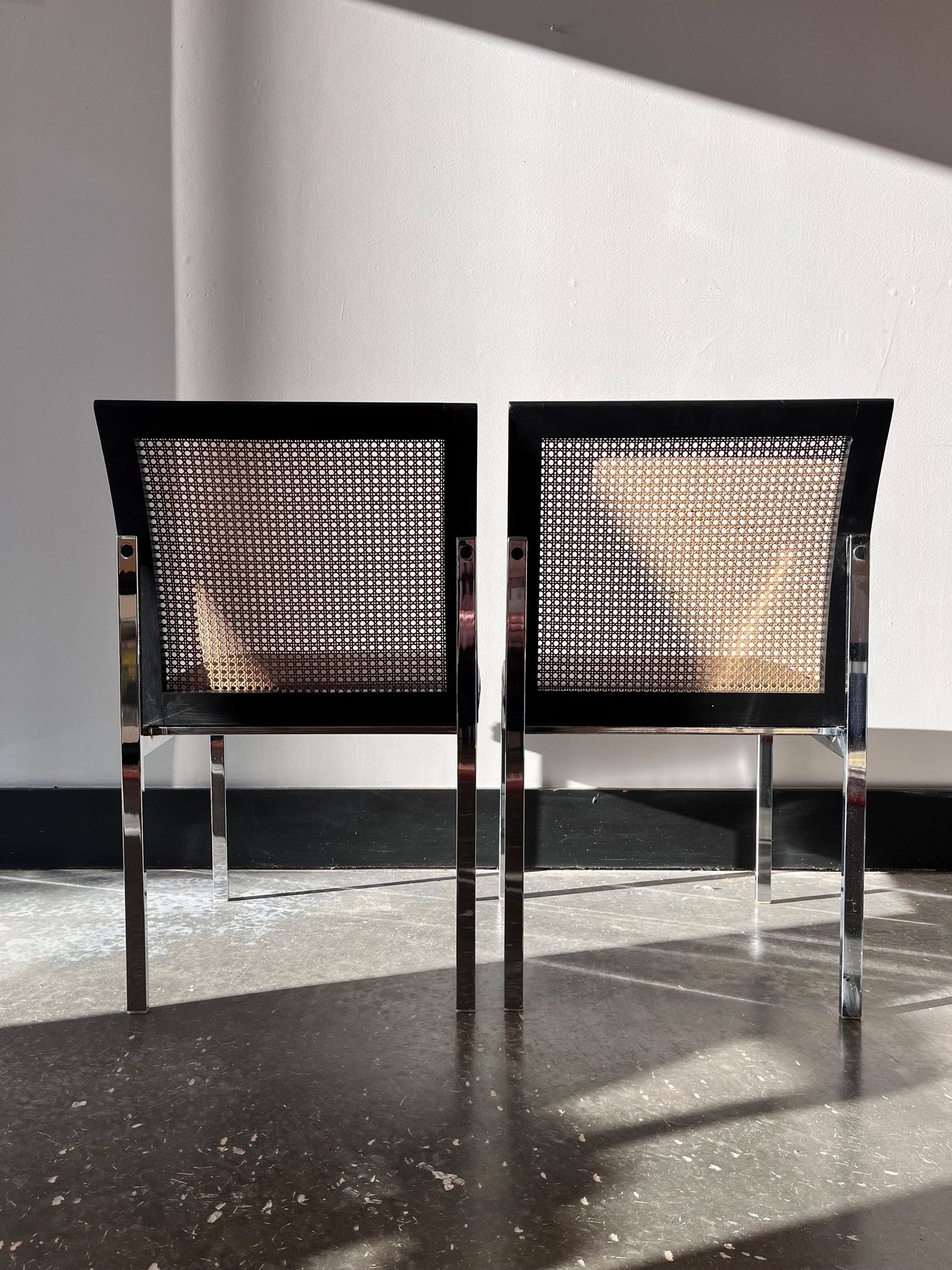 Mid Century Cane Back Dining Chairs