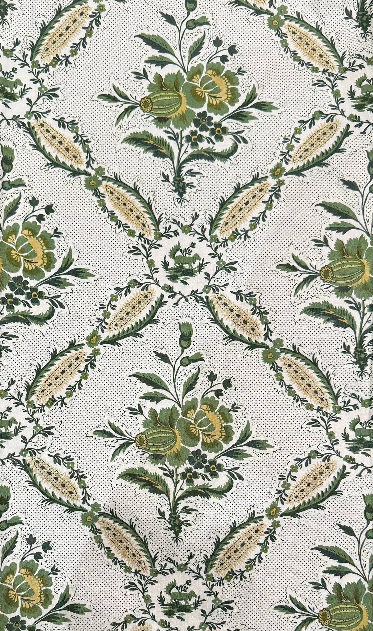 St Julien Fabric by Fleurons d'Hélène in Parsley