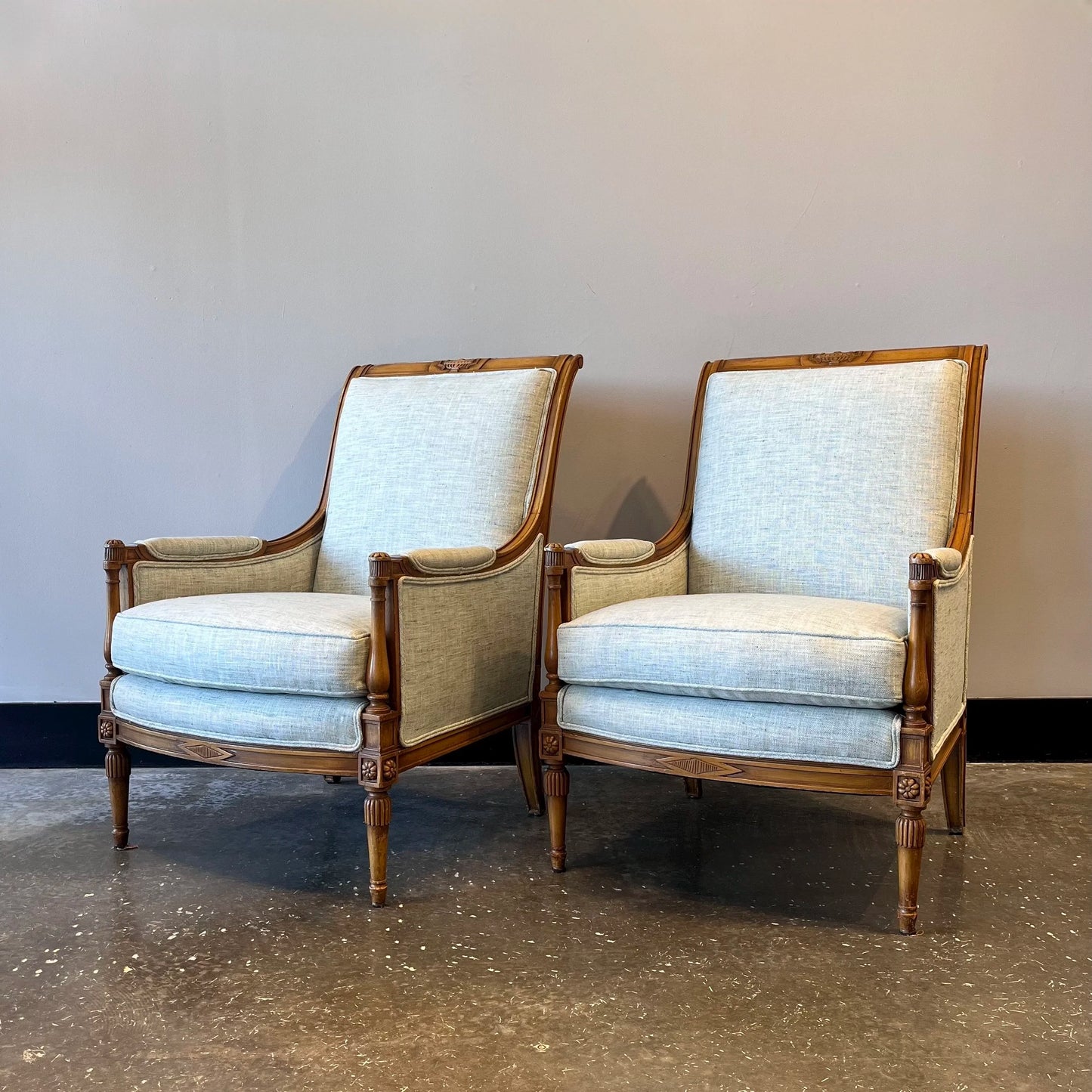 Louis XVI Carved Club Chair