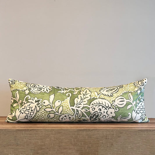 Kiwi & Linen Lumbar Pillow