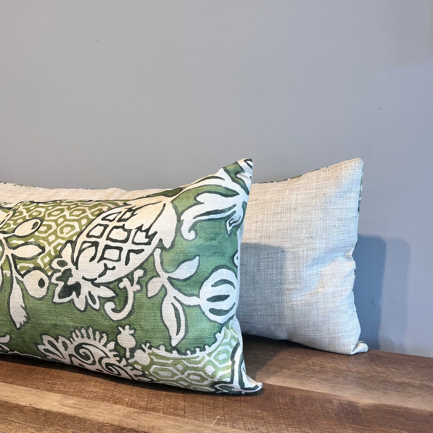 Kiwi & Linen Lumbar Pillow