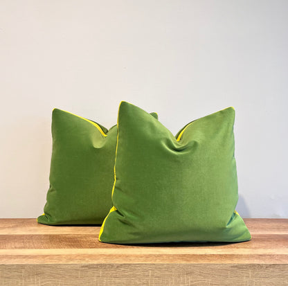 Grasshopper Velvet Throw Pillow