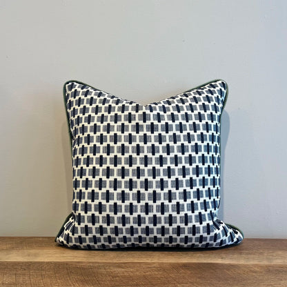 Blue Square Throw Pillow