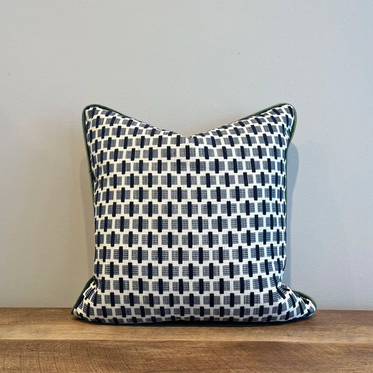 Blue Square Throw Pillow