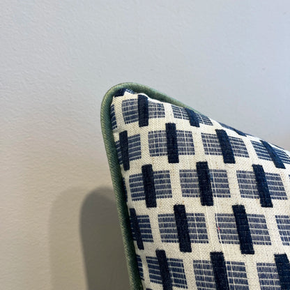 Blue Square Throw Pillow