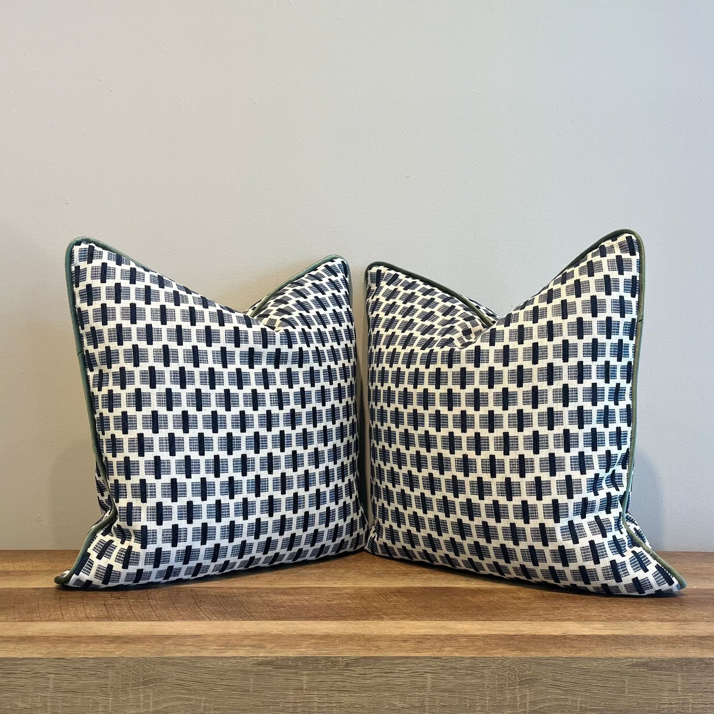 Blue Square Throw Pillow