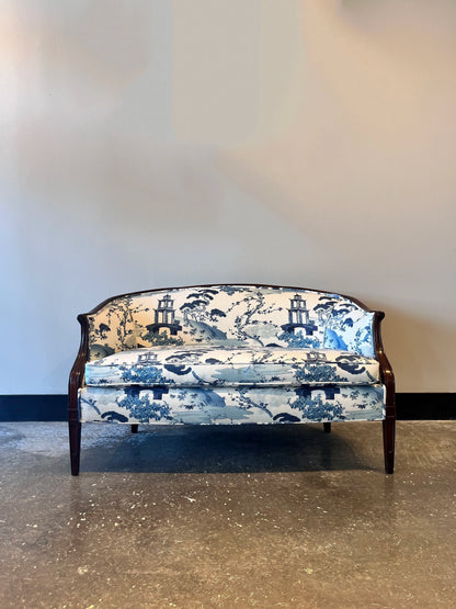 Blue Pagoda Loveseat
