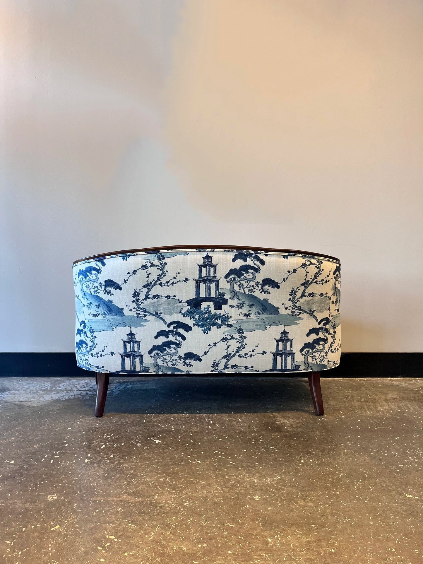 Blue Pagoda Loveseat