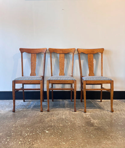Vintage Oak T Back Chair