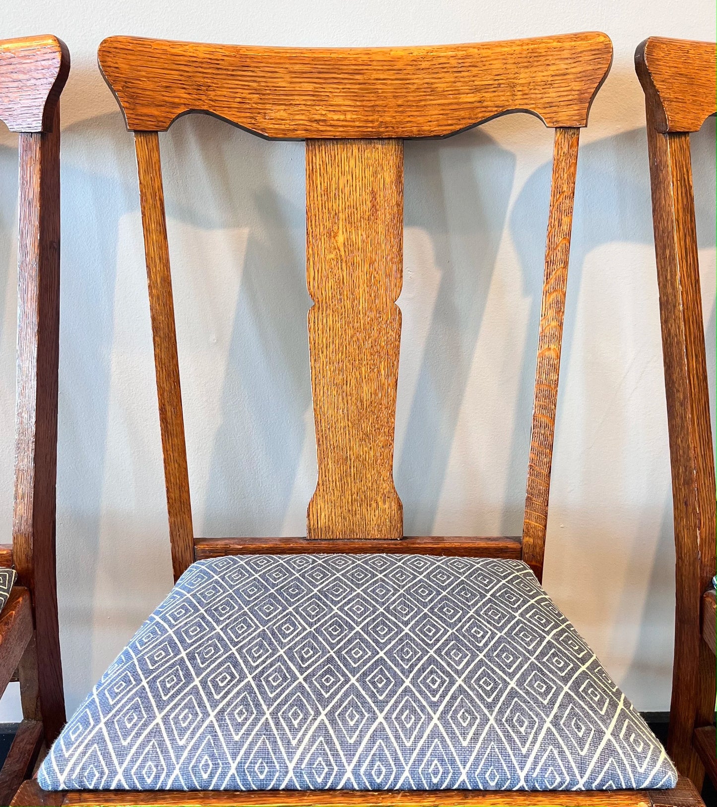 Vintage Oak T Back Chair
