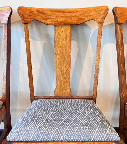 Vintage Oak T Back Chair