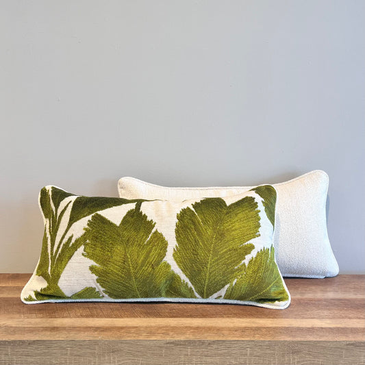 Fern Belgium Velvet Lumbar Pillow
