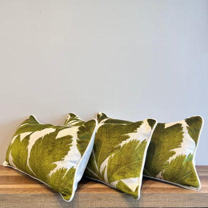 Fern Belgium Velvet Lumbar Pillow
