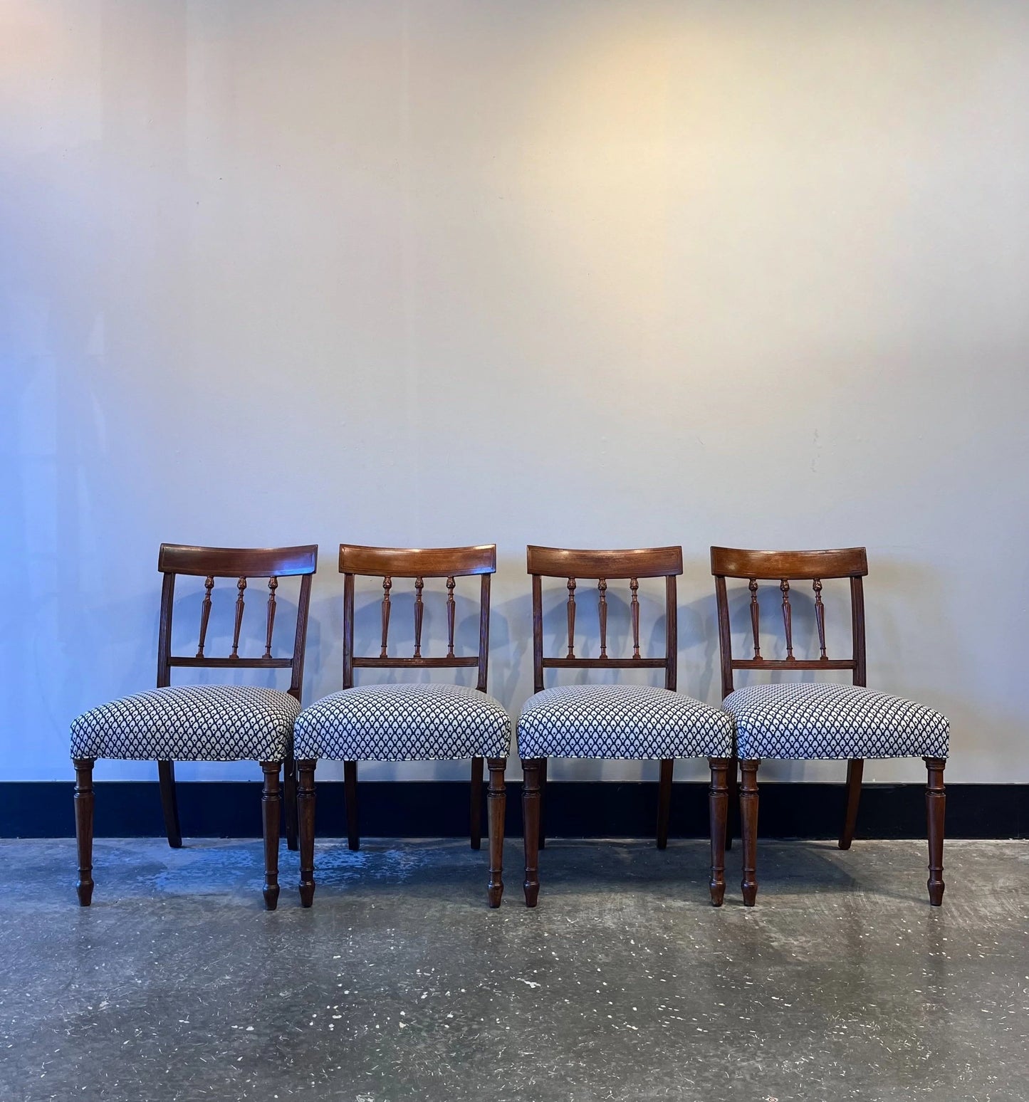Antique Inlaid Sheraton Side Chairs
