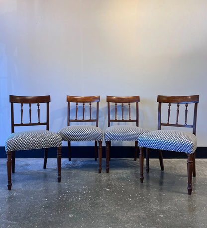 Antique Inlaid Sheraton Side Chairs