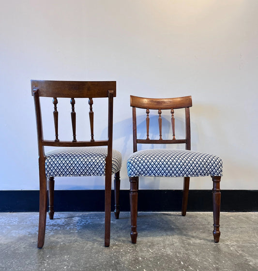 Antique Inlaid Sheraton Side Chairs