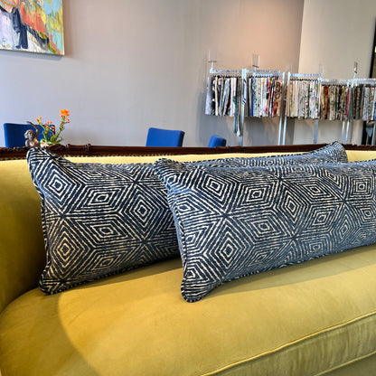 Geometric Chenille Lumbar Pillow