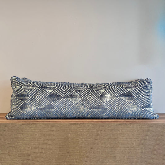 Geometric Chenille Lumbar Pillow