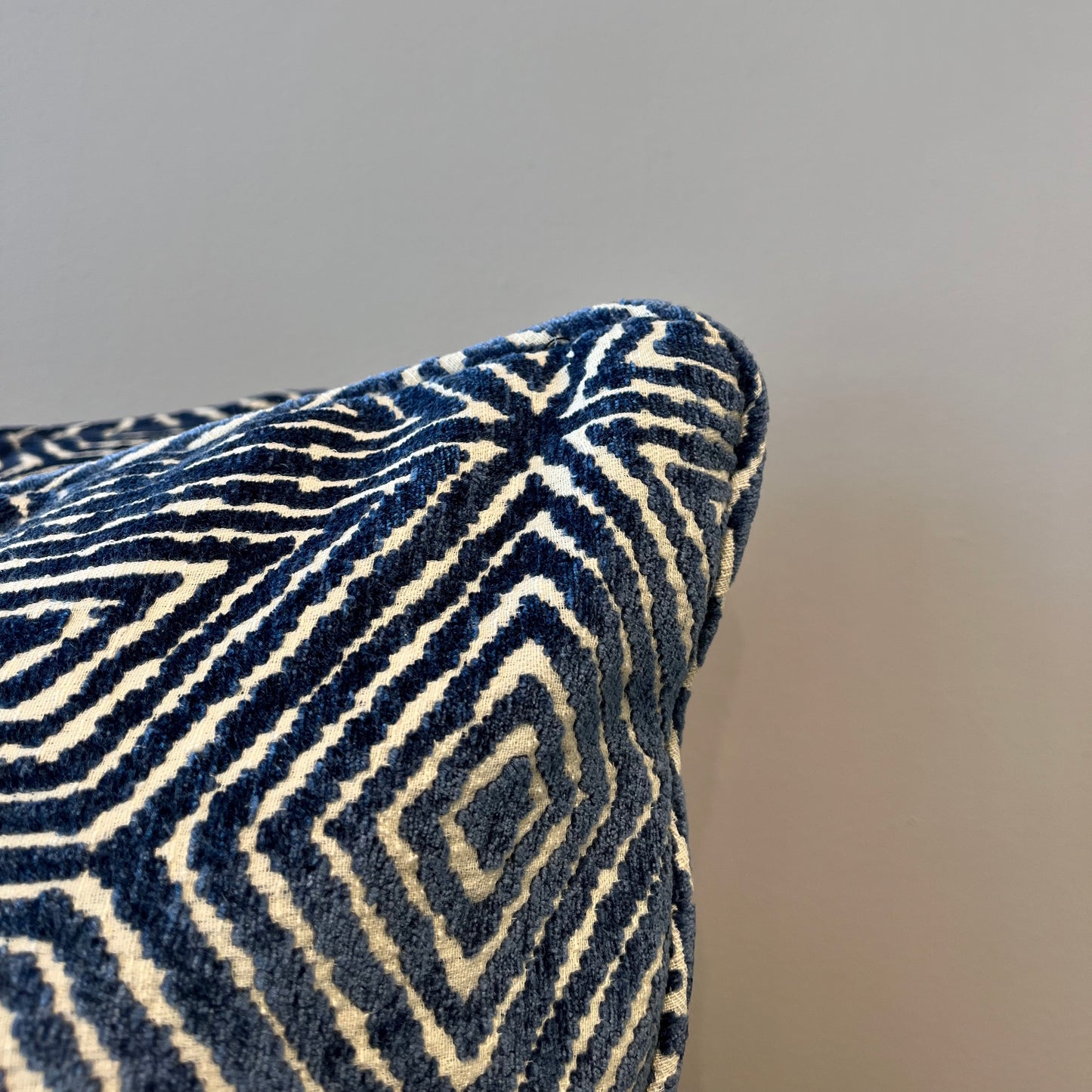 Geometric Chenille Lumbar Pillow