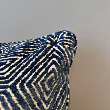 Geometric Chenille Lumbar Pillow