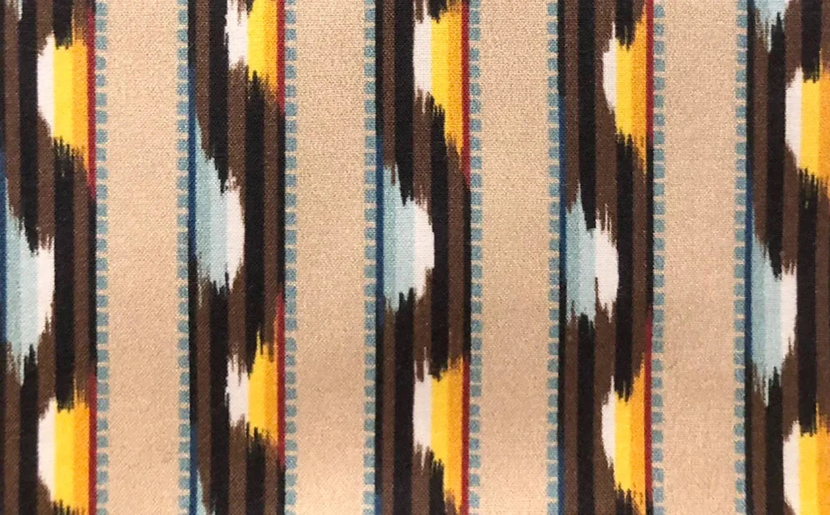 Maury Fabric by Fleurons d'Hélène in Peat