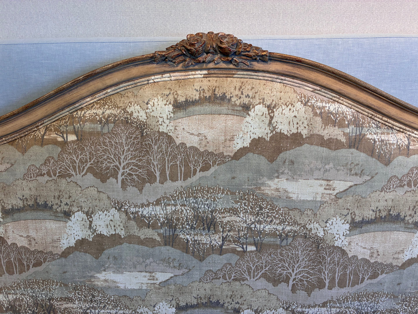 French Louis XV Provincial Upholstered Queen Bed