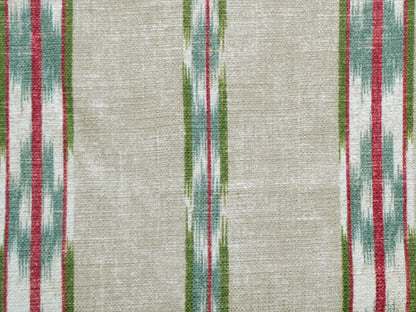 Ikat Stripe Fabric by Titley & Marr in Chartreuse & Rose