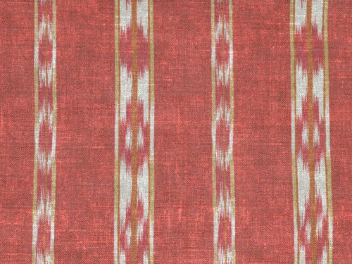 Ikat Stripe Fabric by Titley & Marr in Paprika & Ochre