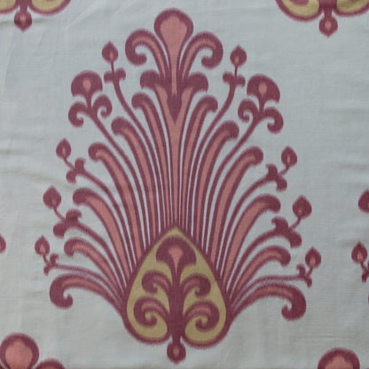 Irina Damask Fabric by Titley & Marr in Carmine & Yellow
