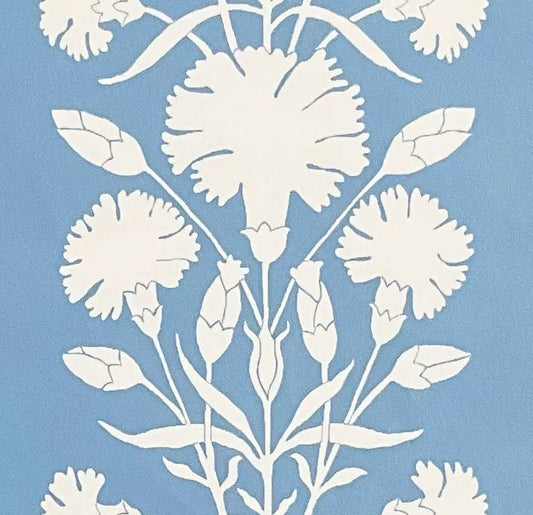 Isabella Wallpaper by Betsy Textiles in Blue