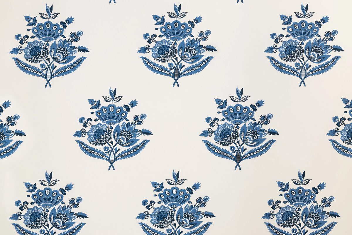 Isabelle Wallpaper by Alice Sergeant in Indigo