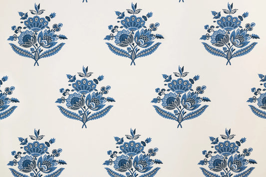 Isabelle Wallpaper by Alice Sergeant in Indigo