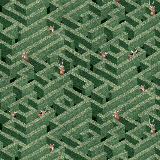 Labyrinth With Deer Wallpaper by Josephine Munsey in 01