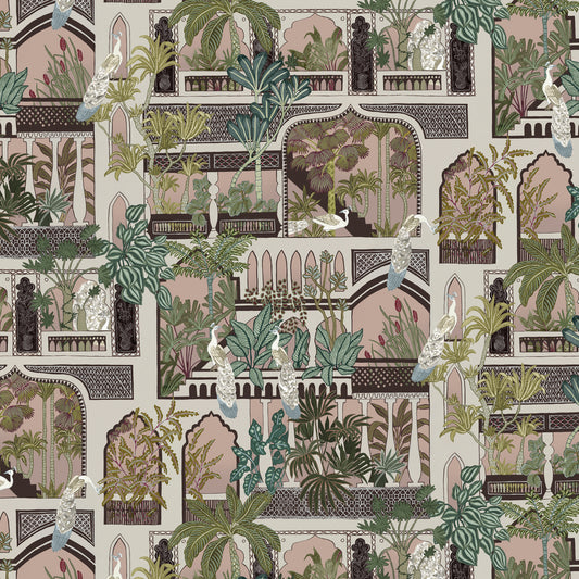 Peacock Arches Wallpaper by Josephine Munsey in 01