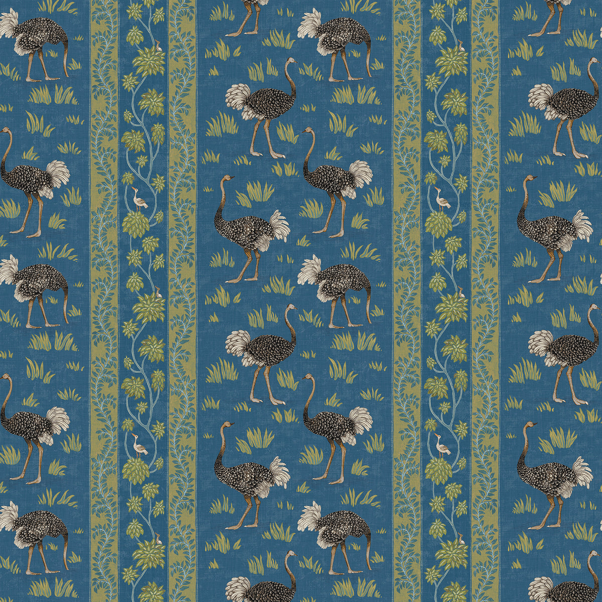 Ostrich Stripe Wallpaper by Josephine Munsey in 21