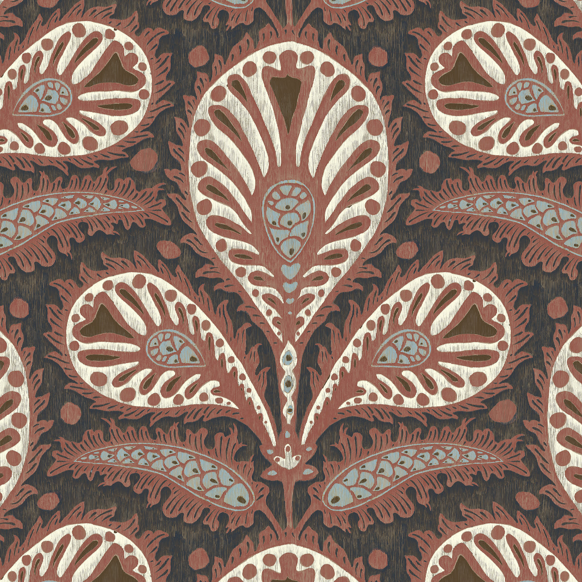 Ikat Clover Wallpaper by Josephine Munsey in 01