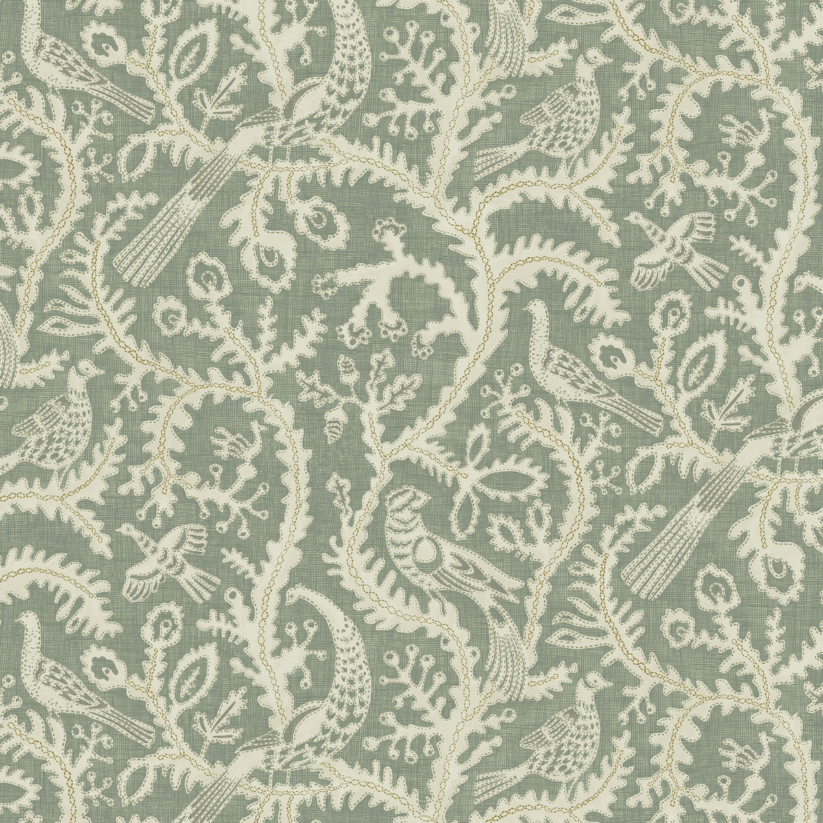 Stitched Birds Wallpaper by Josephine Munsey in 01
