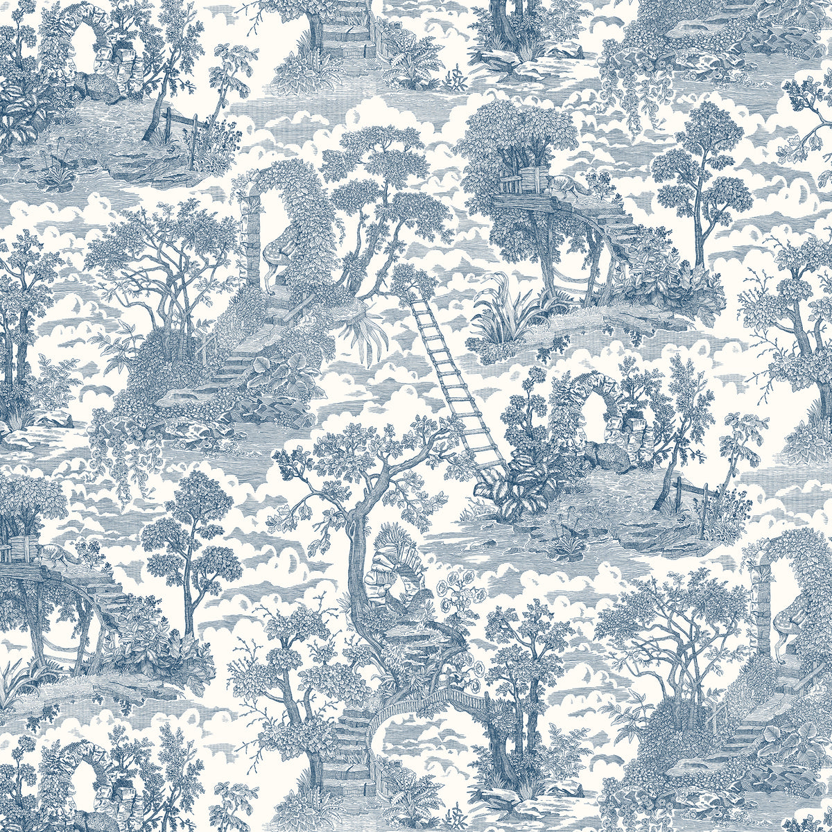 Islet Hopping Toile Wallpaper by Josephine Munsey in 11