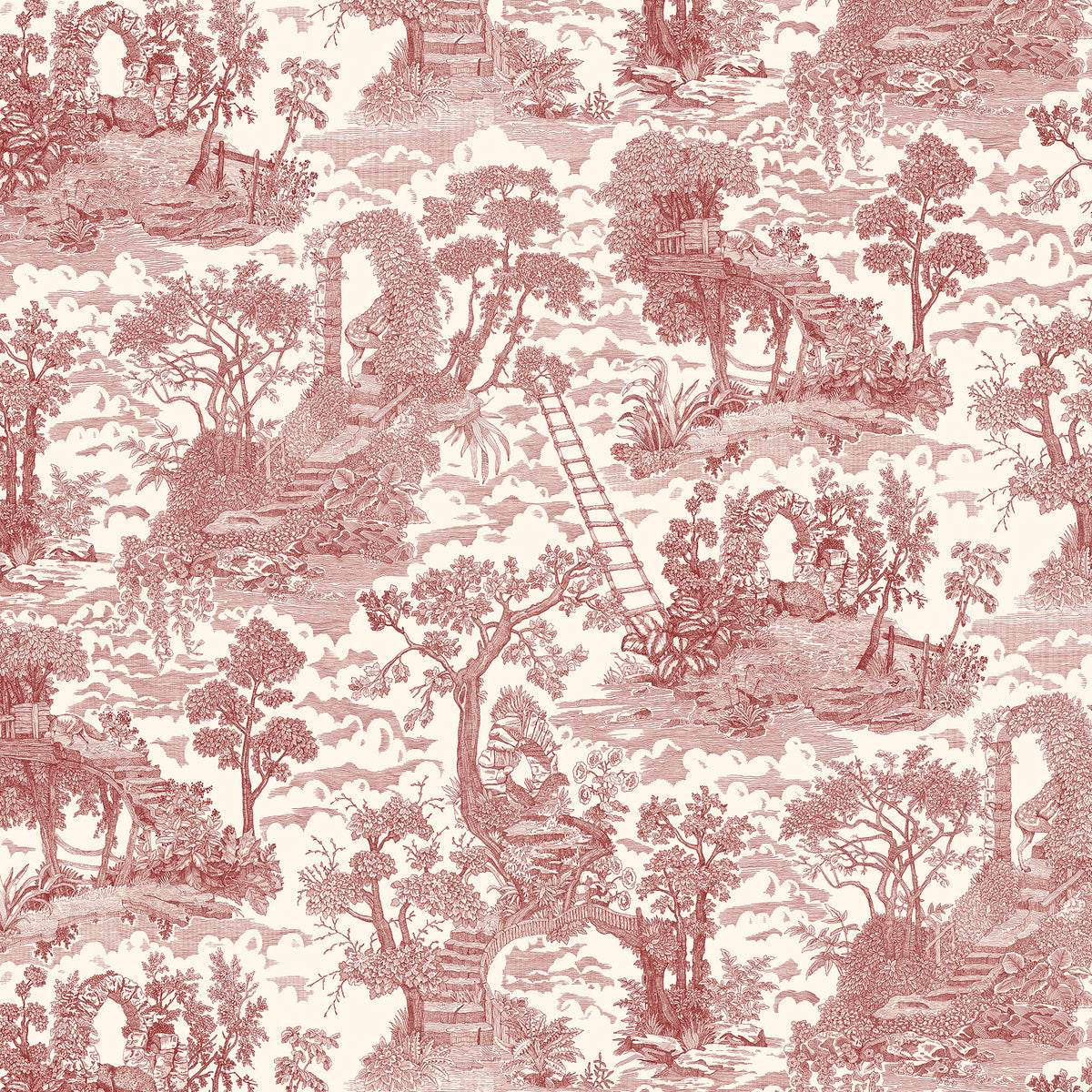 Islet Hopping Toile Wallpaper by Josephine Munsey in 21