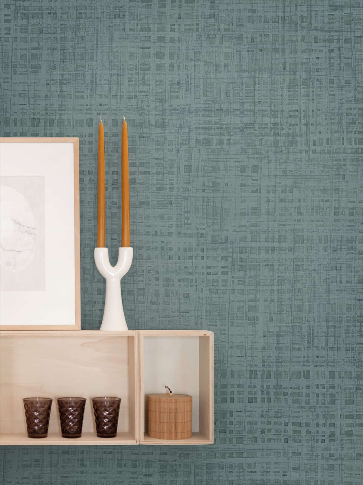 Seabrook Japandi Style Ami Wallpaper - Steel Blue