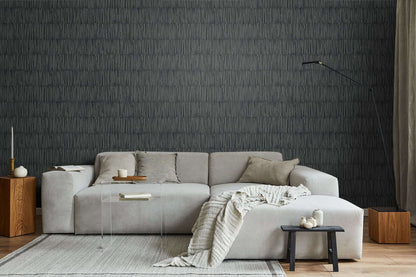 Seabrook Japandi Style Naomi Wallpaper - Charcoal