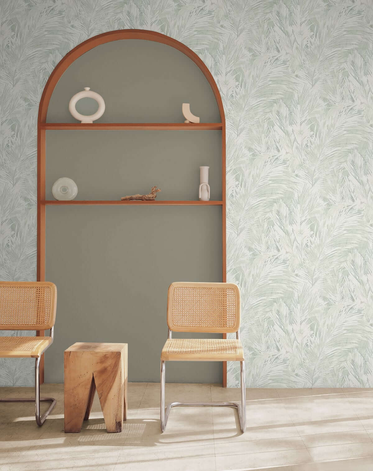 Seabrook Japandi Style Mari Wallpaper - Moss